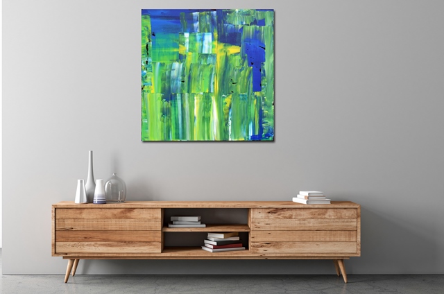 Hand-painted art painting in 60x60 cm, colorful - Abstract No. 1372 Hand-painted art painting in 60x60 cm, colorful - Abstract No. 1372