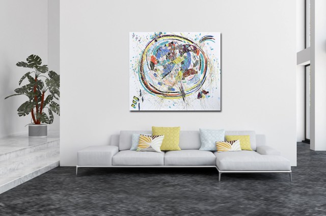 Large format painting in abstract style Large format painting in abstract style