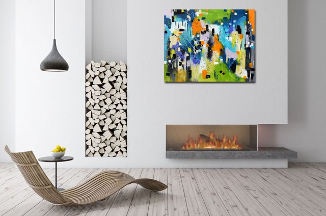 abstrakt expressive malerei kaufen bunt - 1406