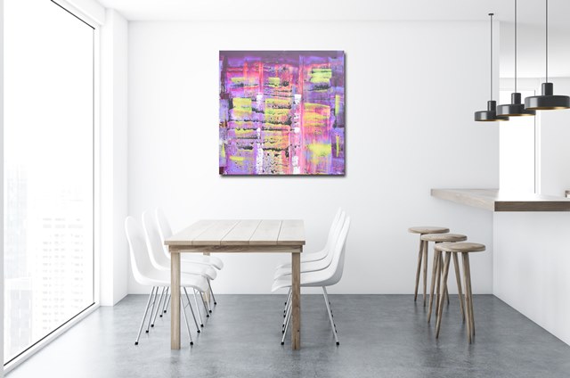 abstact art paintings violet  kitchen- 1424