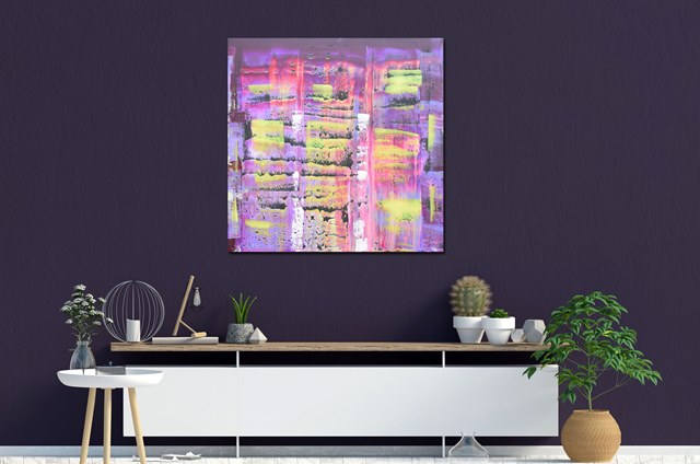 abstact art paintings violet living room- 1424