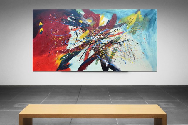 Large abstract painting unique - 1432