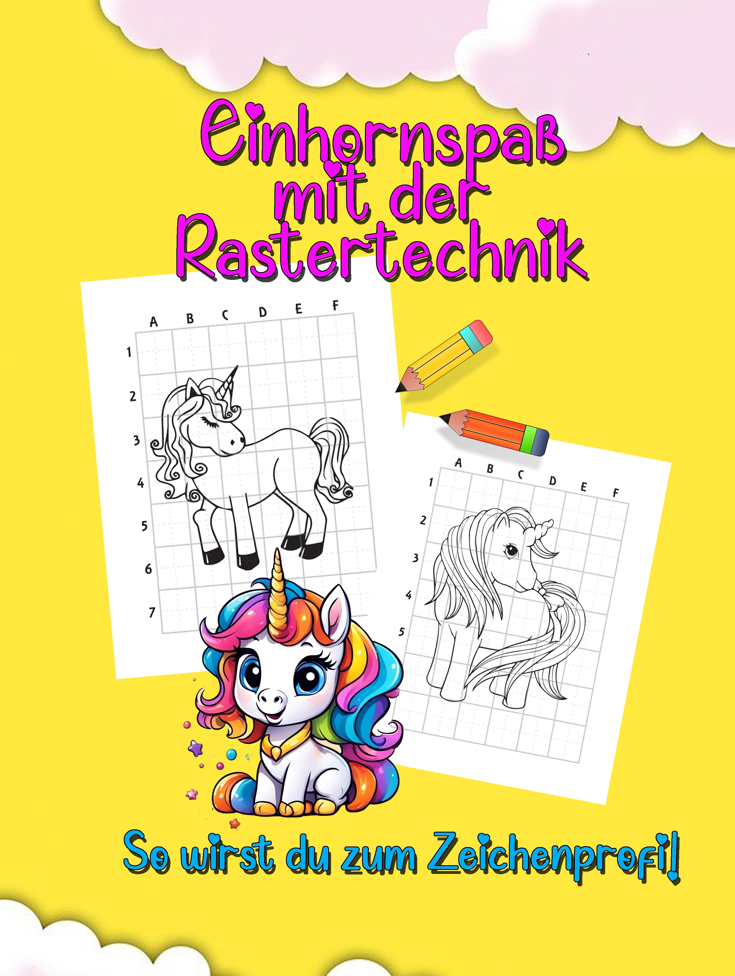 Unicorn fun with grid techniques – this is how you become a drawing pro! Unicorn fun with grid techniques – this is how you become a drawing pro!