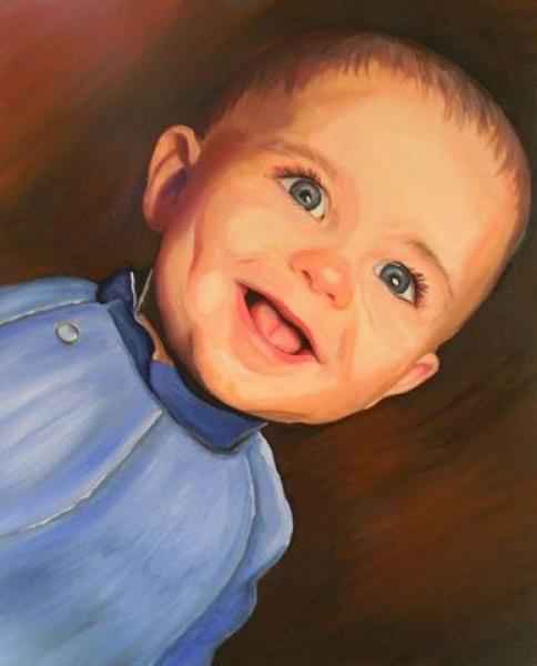 Portrait after photo - oil painting - commission painting