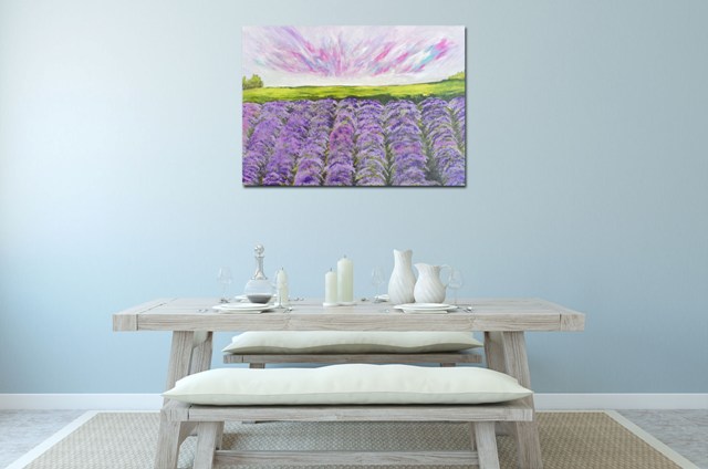 Abstrakte Landschaften Lavendel Bild