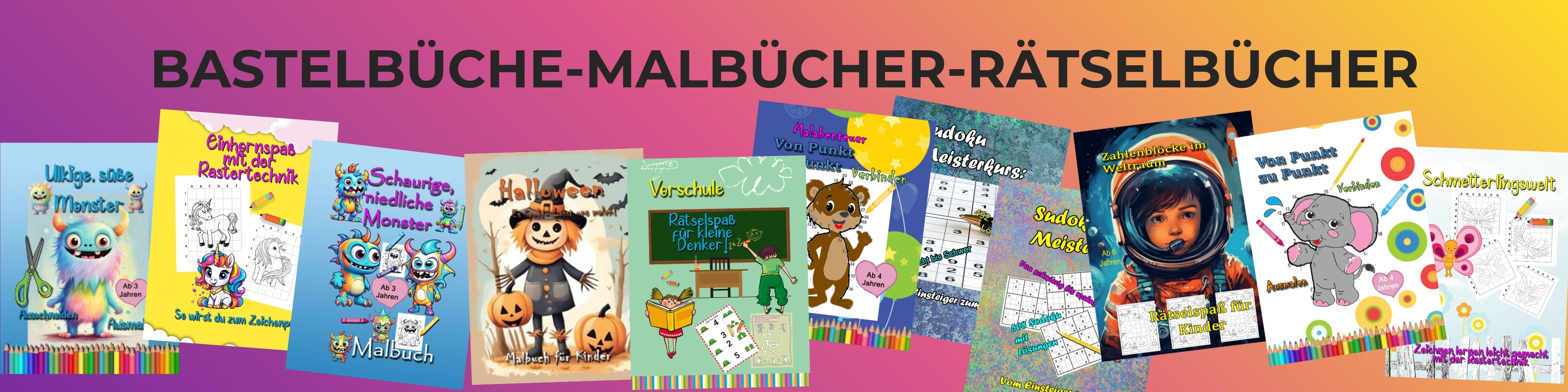 Bastel- und Rätselbücher