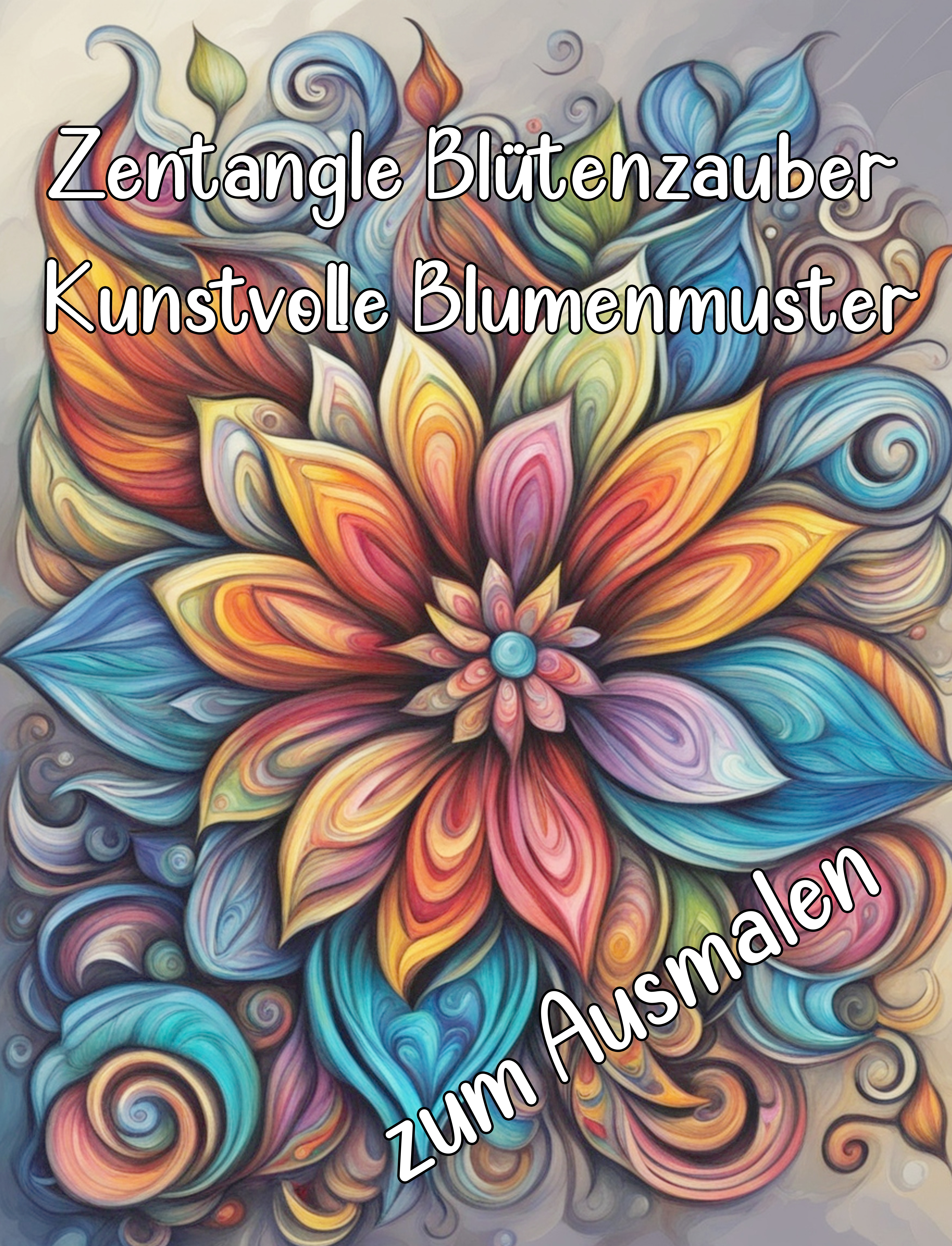 Zentangle Blütenzauber: Kunstvolle Blumenmuster zum Ausmalen