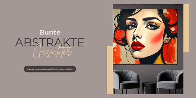 bunte abstrakte gesichter online kunst kaufen 